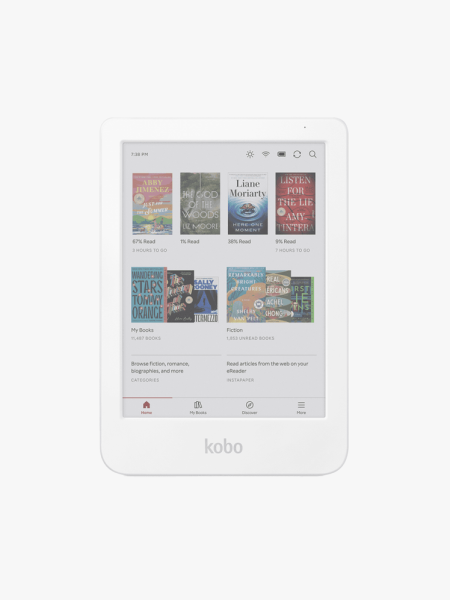 image of white Kobo Clara Colour on gray background